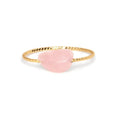 Geometric-shaped agate stone ring for women in various colour options on a neutral background.