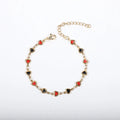 Stainless steel bracelet with heart design and 18K gold plating in multiple colour options