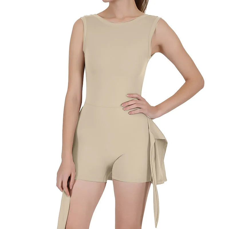 Women's solid colour sports skirt dress with back shaping, shown in Barbie Pink.