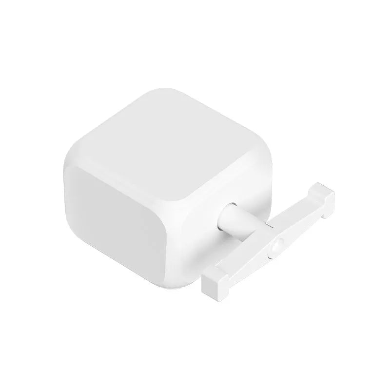 White Bluetooth rocker arm finger robot remote control device measuring 53x29x14mm