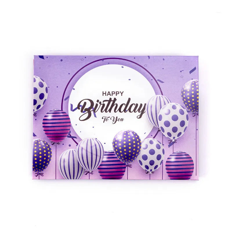 Three-dimensional cake pop-up greeting card with Chinese ink style artwork, shown flat and opened