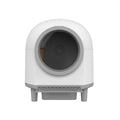 White automatic cat litter box with enclosed design for cats up to 10kg