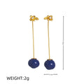Gold plated fruit and vegetable design earrings on copper with carrot, orange, blueberry charms