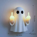 Small white ghost statue night lamp with modern design for Halloween decoration measuring 19.85cm tall