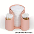 Solid colour plastic cotton box for dental floss storage in modern simplicity style.