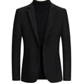 Men's slim fit wool blend suit jacket in solid colours and houndstooth pattern for autumn wear