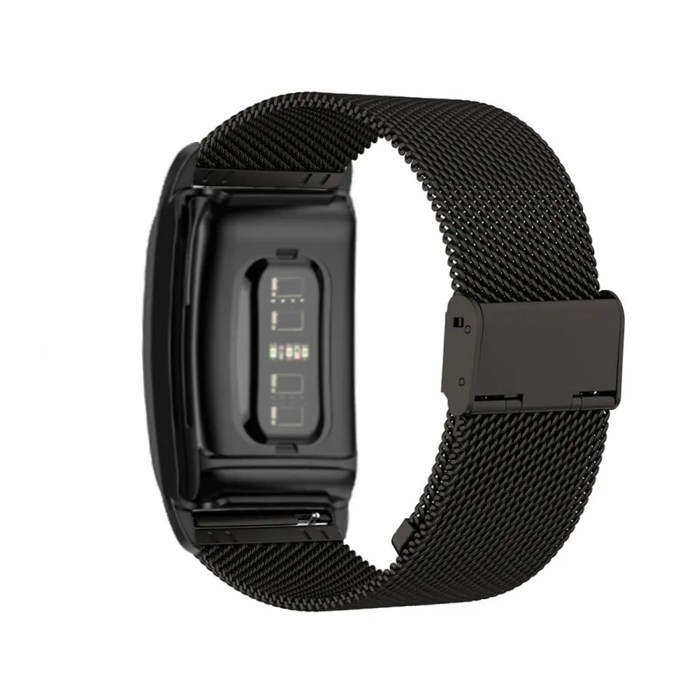 Milan Three Beads replacement adjustable wrist strap for Whoop metal strap in Black or Silver