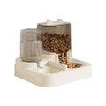 White plastic cat feeder with 4000ml large capacity for dry cat food
