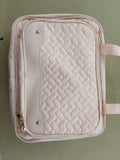 Women's hanging cosmetic bag in waterproof polyester, 30.5x11x22.9cm, black colour, hanging on hook