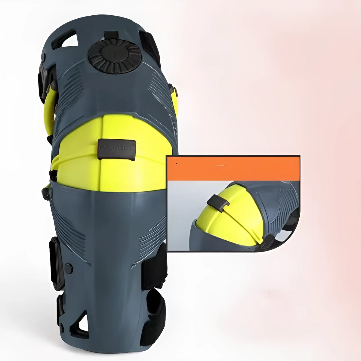 Gray black riding anti-collision knight equipment made from high strength PA synthetic material with size options S to XXL