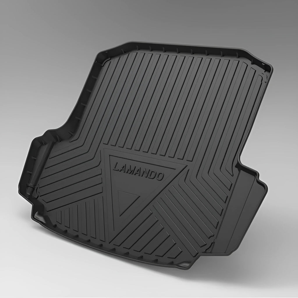 Black carbon fibre pattern TPE car trunk pad for vehicle boot protection