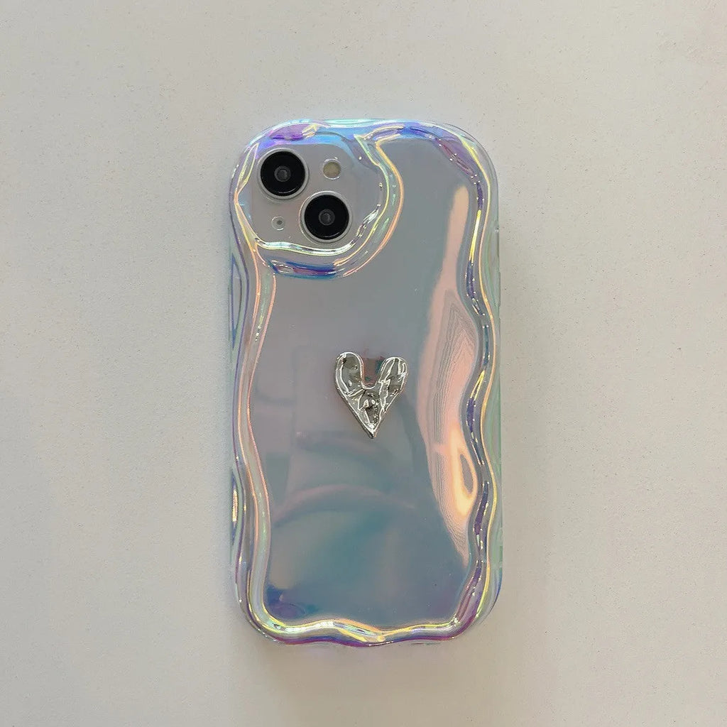 Laser gradient iPhone case in Laser Love colour with TPU drop-resistant cover