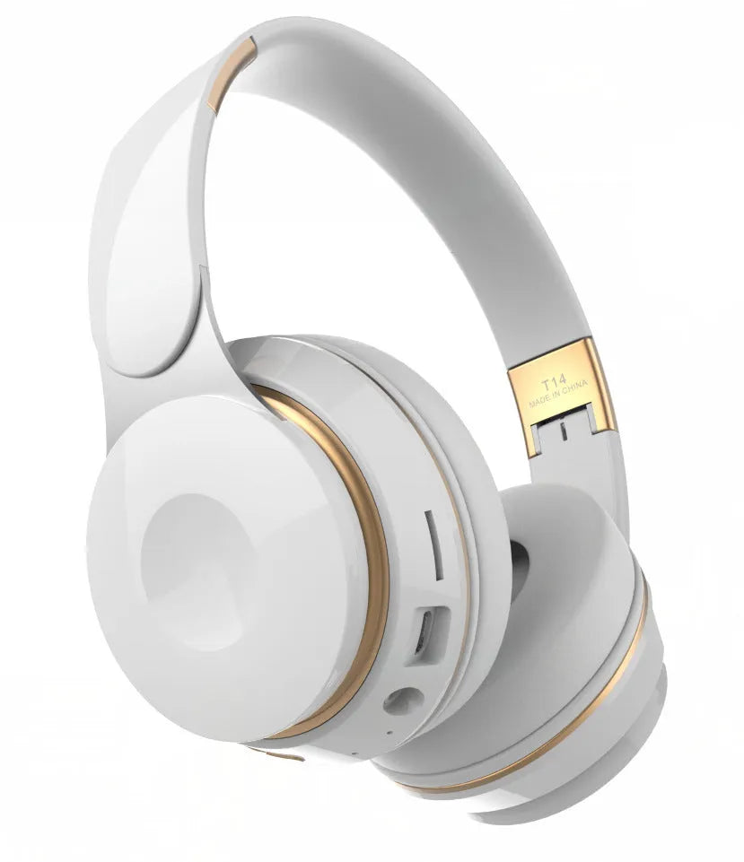 Foldable wireless Bluetooth headset in multiple colours with on-ear design