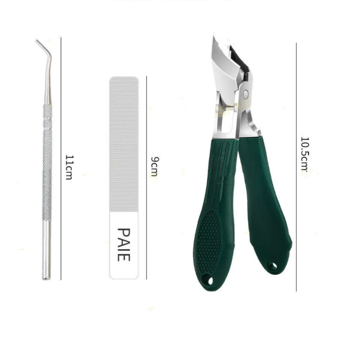 Portable anti-splash nail maintenance kit with stainless steel grooming tools in multiple colours