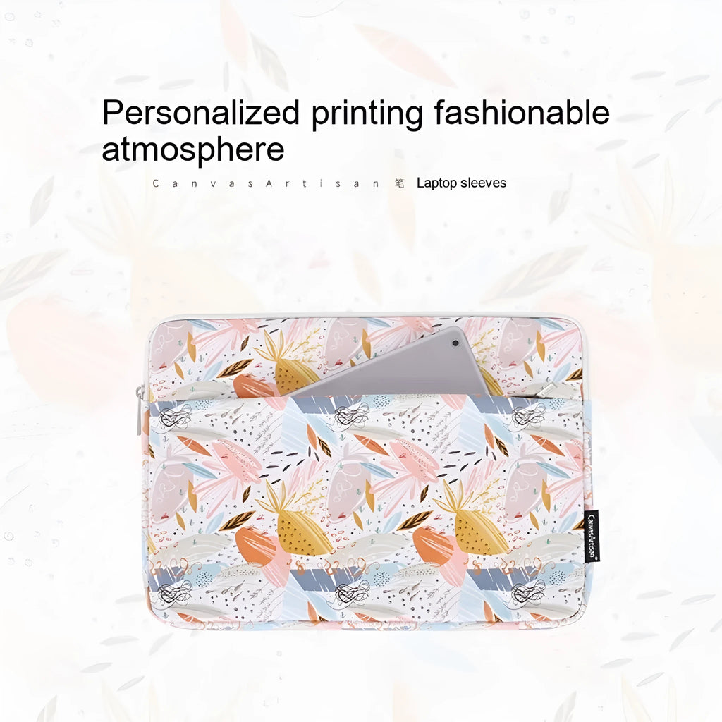 White waterproof PU leather laptop inner sleeve case for 11 to 15 inch devices.