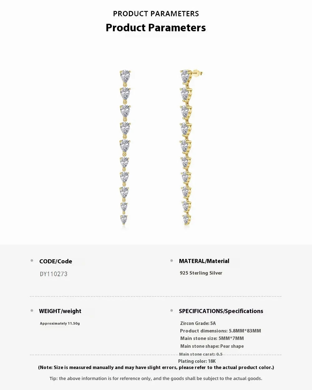 925 silver geometric line stud earrings with electroplated platinum finish on display