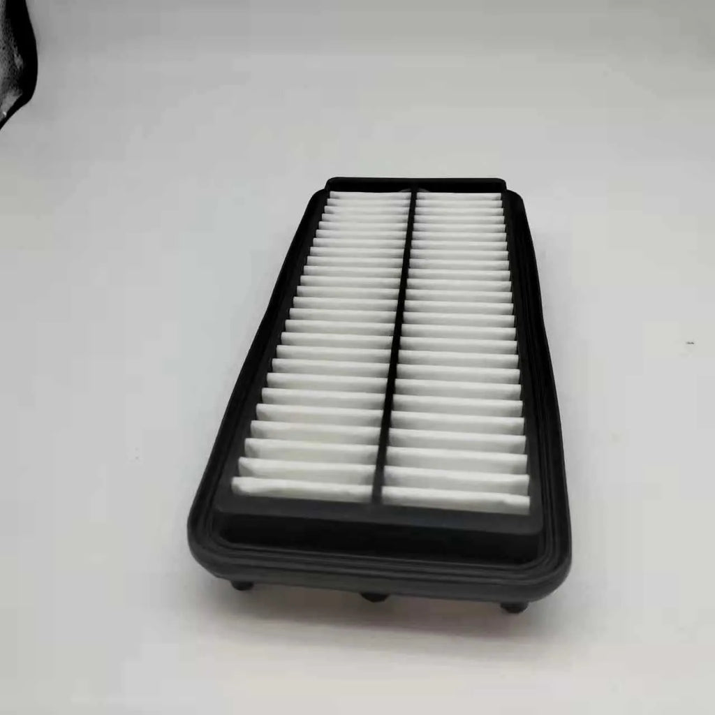 Black car air filter with 256x113x40mm dimensions for Modern vehicle replacement