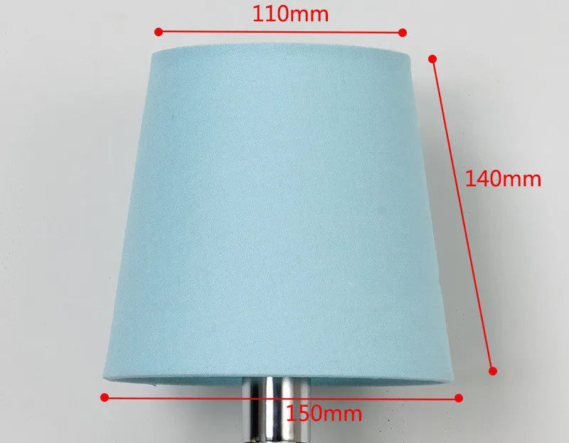Modern minimalist fabric lampshade in a choice of colours on a simple lamp base