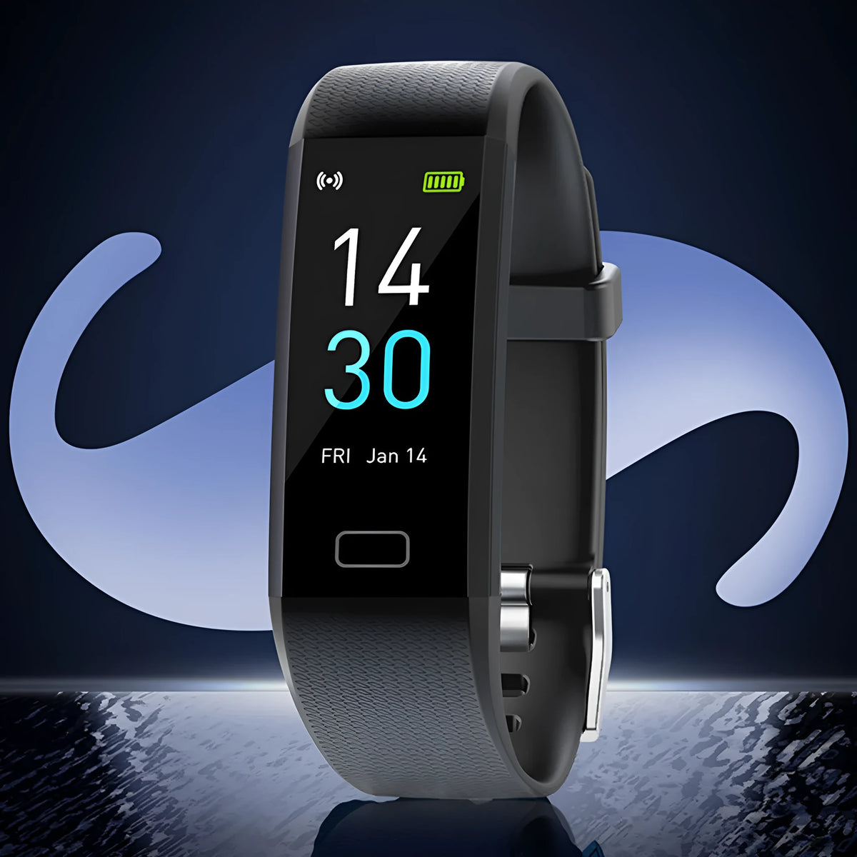 Smart watch with blood pressure and heart rate monitoring, 0.96 inch touch screen, TPU wristband, available in multiple colours