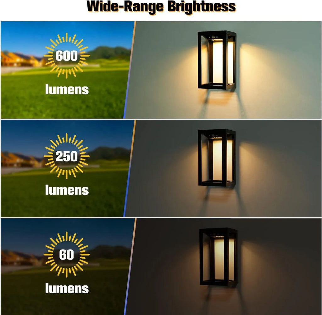 Modern Chinese design outdoor solar wall lamp with plastic housing and IP65 waterproof rating