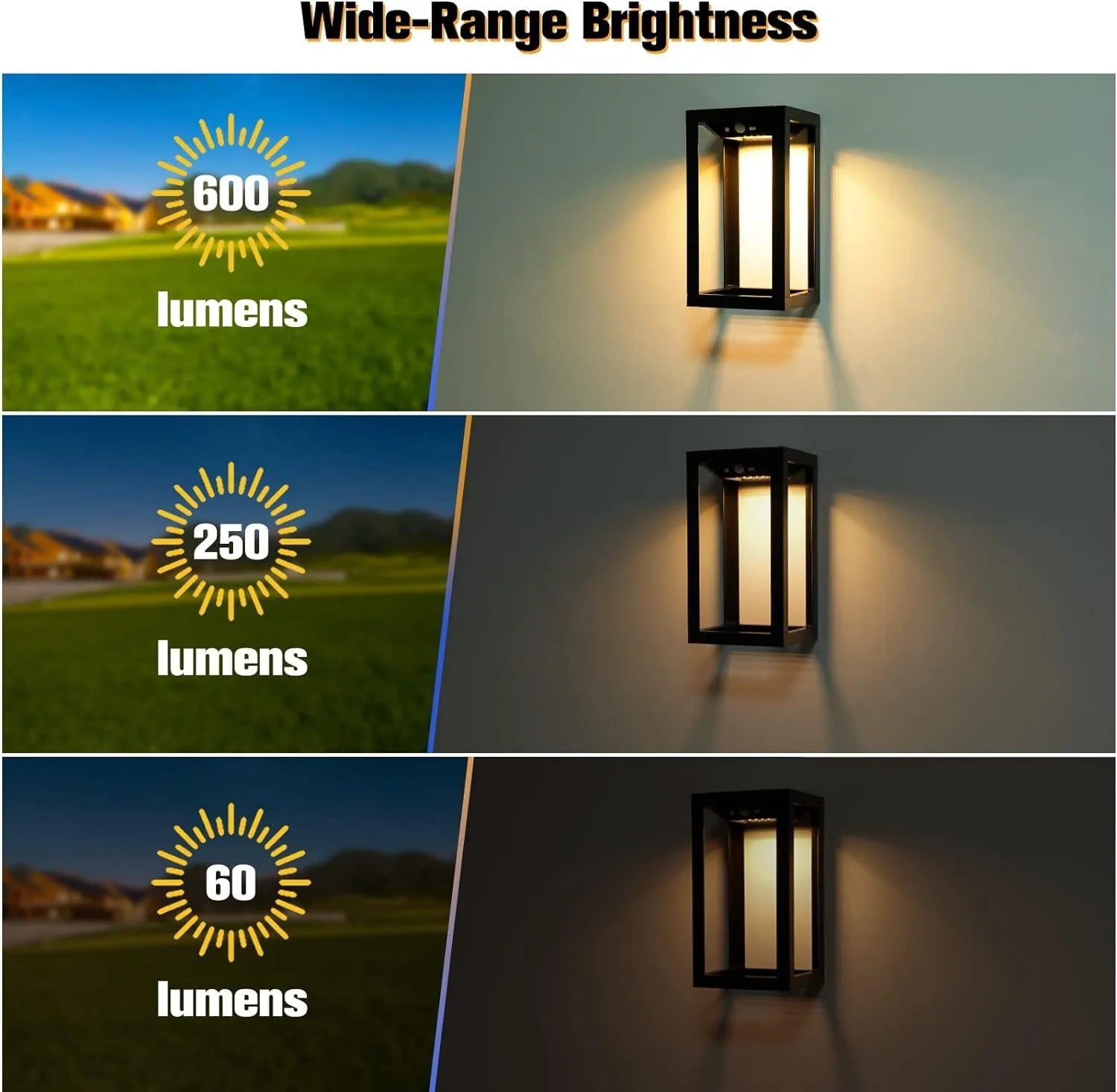Modern Chinese design outdoor solar wall lamp with plastic housing and IP65 waterproof rating