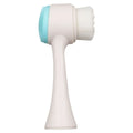 Blue nylon pet paw brush for dogs and cats on a white background.
