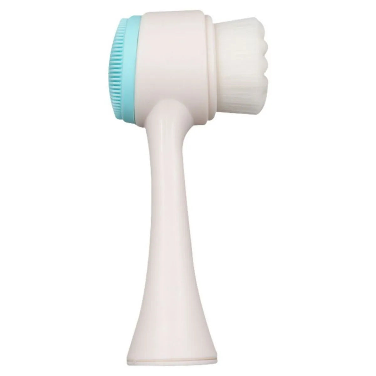 Blue nylon pet paw brush for dogs and cats on a white background.