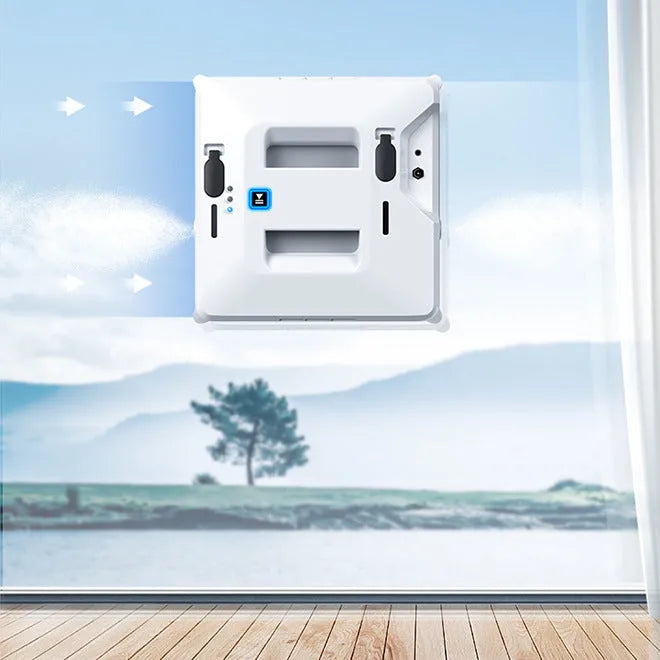 Intelligent small window cleaner robot automatic glass window cleaner in white plastic