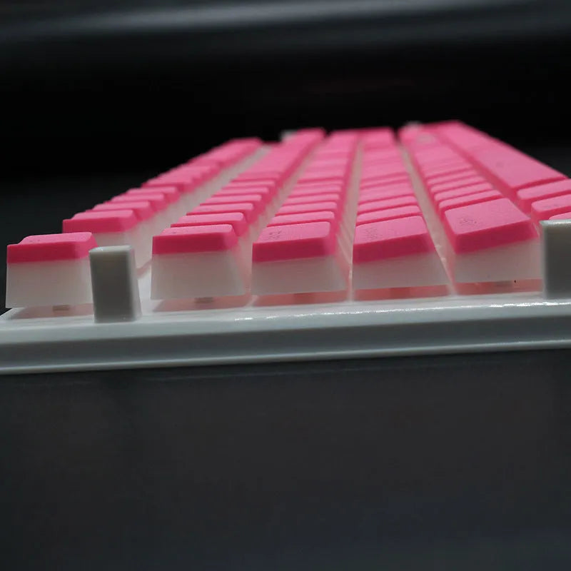 Pudding 108 key double skin PBT cream translucent keycap set for mechanical keyboard in multiple colours