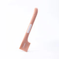 Green pet feeding spoon with right-angle design for canned cat and dog food