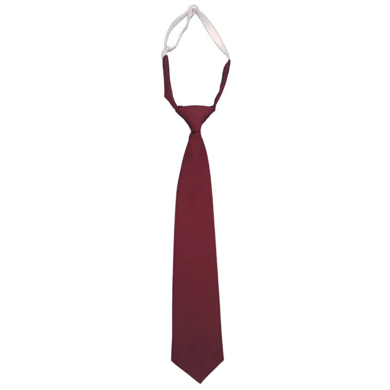Navy blue cotton men's tie with arrow tip style measuring 35cm by 7cm