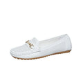 Women's plus size flat casual shoes in white, black or khaki with breathable artificial PU upper