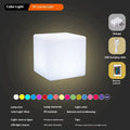 Square LED cube light stool in modern design with waterproof construction