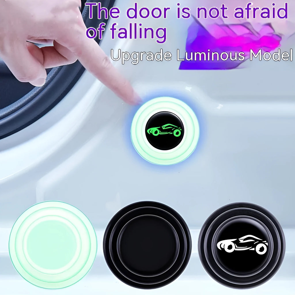 Silicone car door shock absorber pad showing 20mm thickness and self-adhesive backing