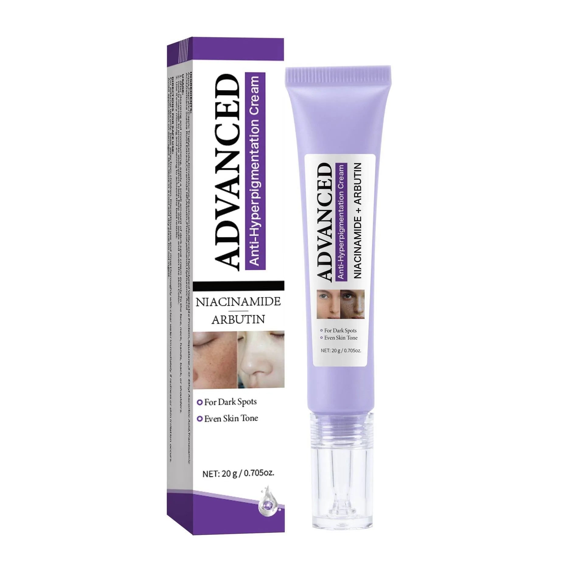 20g advanced anti-pigmentation face cream jar for women with universal skin type formula