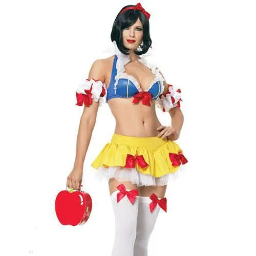 Snow White anime dress costume complete set with headwear, 8569 colour style