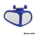 Small round wide-angle car reversing mirror with adjustable joint and adhesive backing.