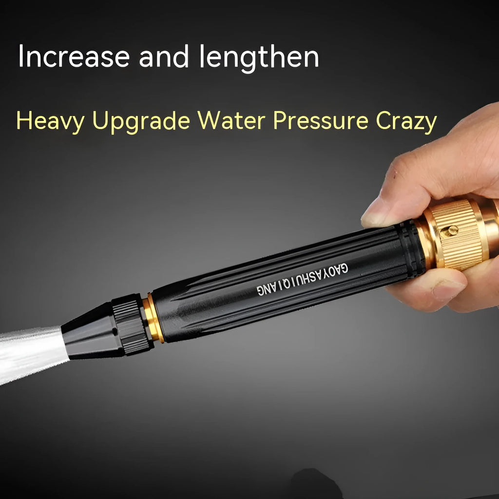 Black Diamond alloy car washing gun with straight spray design and choice of nozzle formats