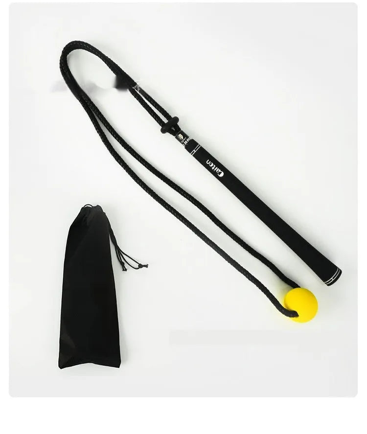 Black silicone elastic golf swing trainer for physical correction practice