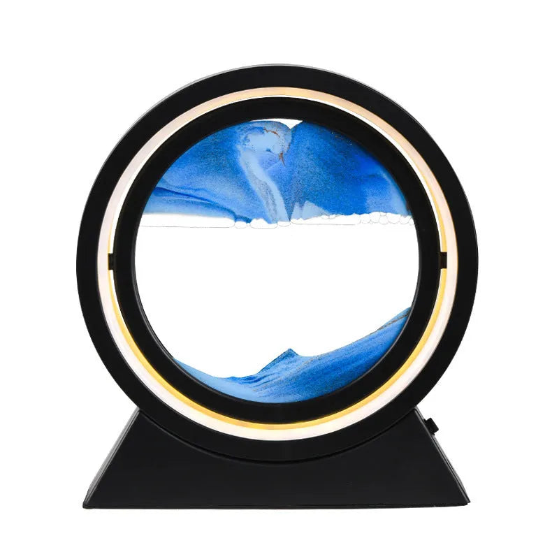 Creative Home Crafts 3D dynamic art quicksand ornament in glass and plastic, 24cm tall, in picture colour