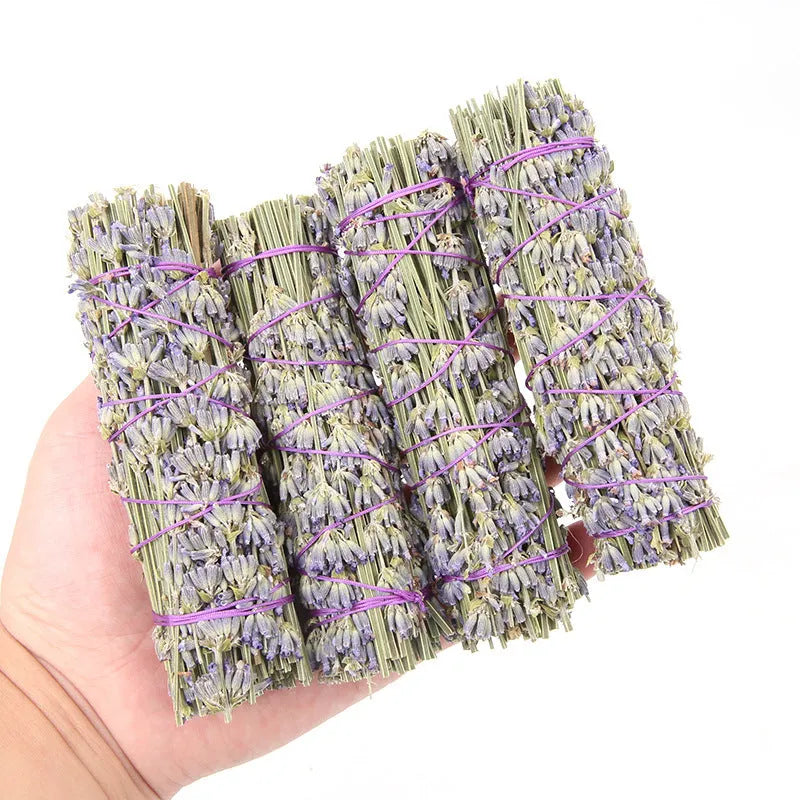Lavender-scented natural dried flower aromatherapy stick, approximately 4 inches long