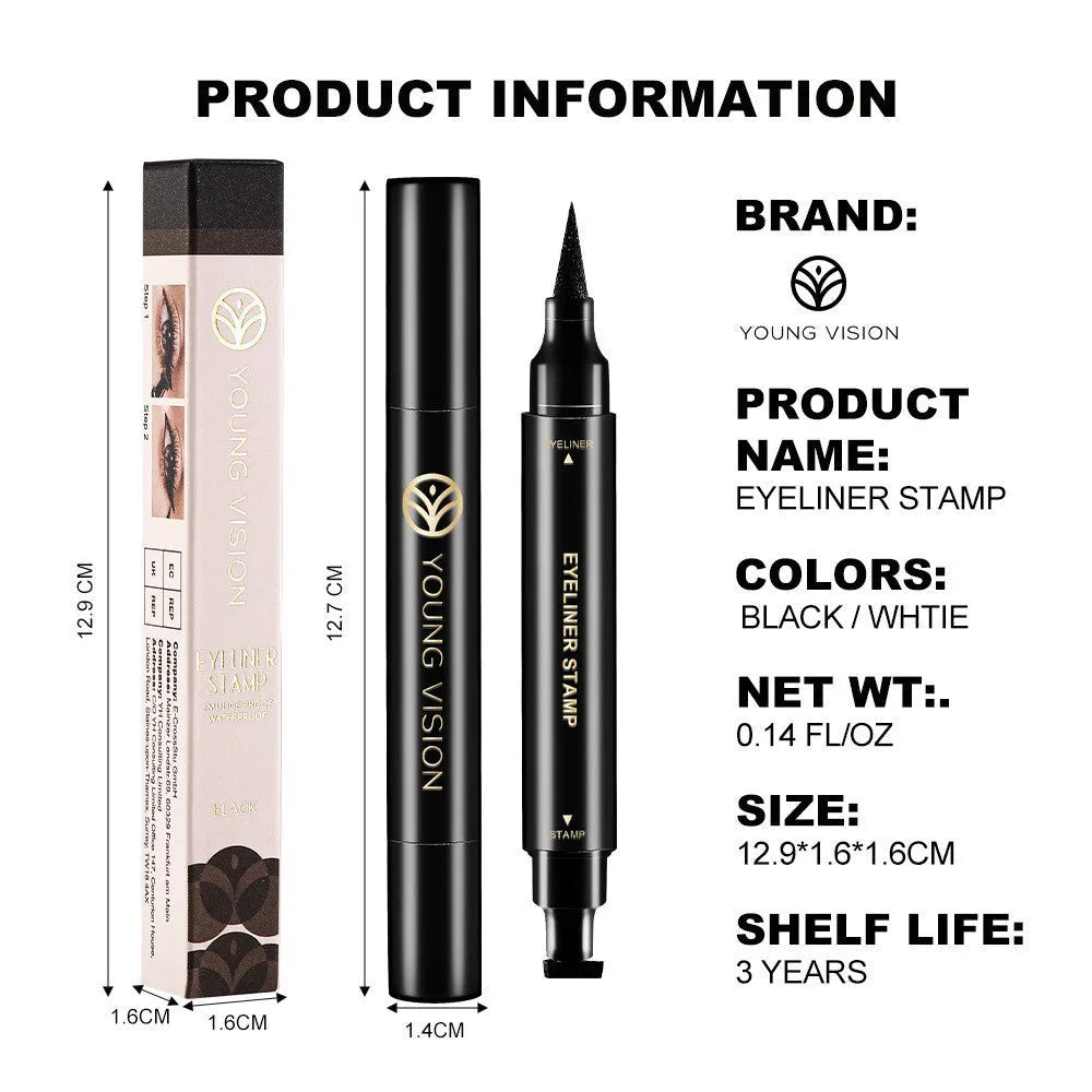 Black and white seal eyeliner 4ml smudge-proof liquid eyeliner with fine tip