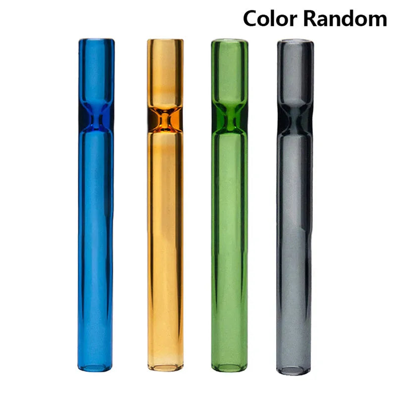 Clear straight glass telescopic smoke pipe suction nozzle for water pipes