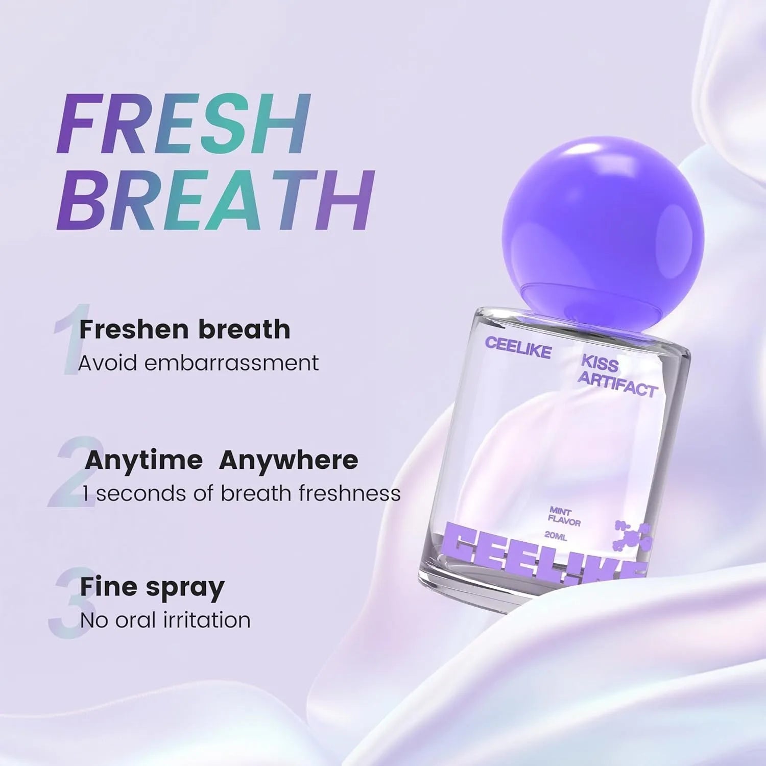 20ml portable probiotics oral spray bottle with hydrating properties