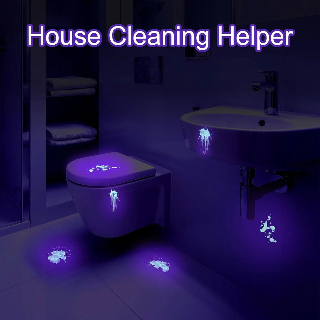 Black or silver UV flashlight torch for detecting pet urine, bed bugs, and scorpions