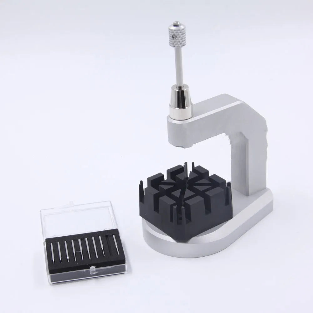 Silver press strap removal tool with precision blade for watch and jewellery repair