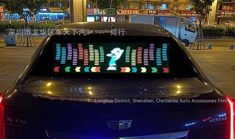 90cm by 25cm car voice control rhythm lamp with electroluminescent panel showing multiple light pattern displays