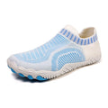 Summer non-slip quick-drying wading shoes with lycra upper and rubber sole in black