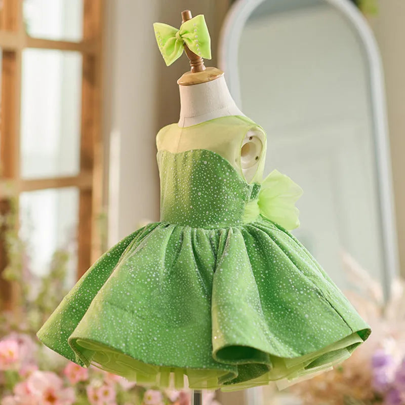 Mint mambo green girls pettiskirt dress in polyester, princess style, for heights 80cm to 160cm