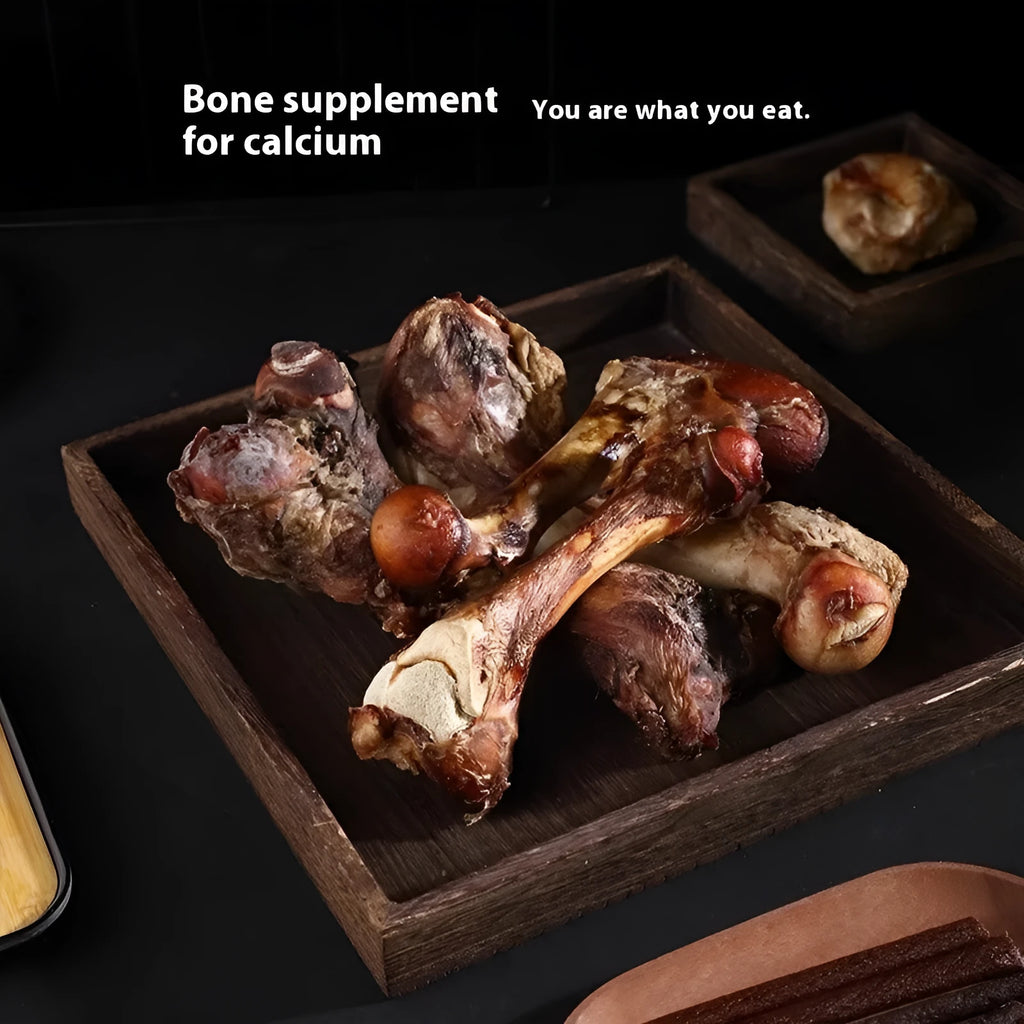 Calcium supplement molar rod dental chew toy for puppies in three sizes with roasted ox bone flavour